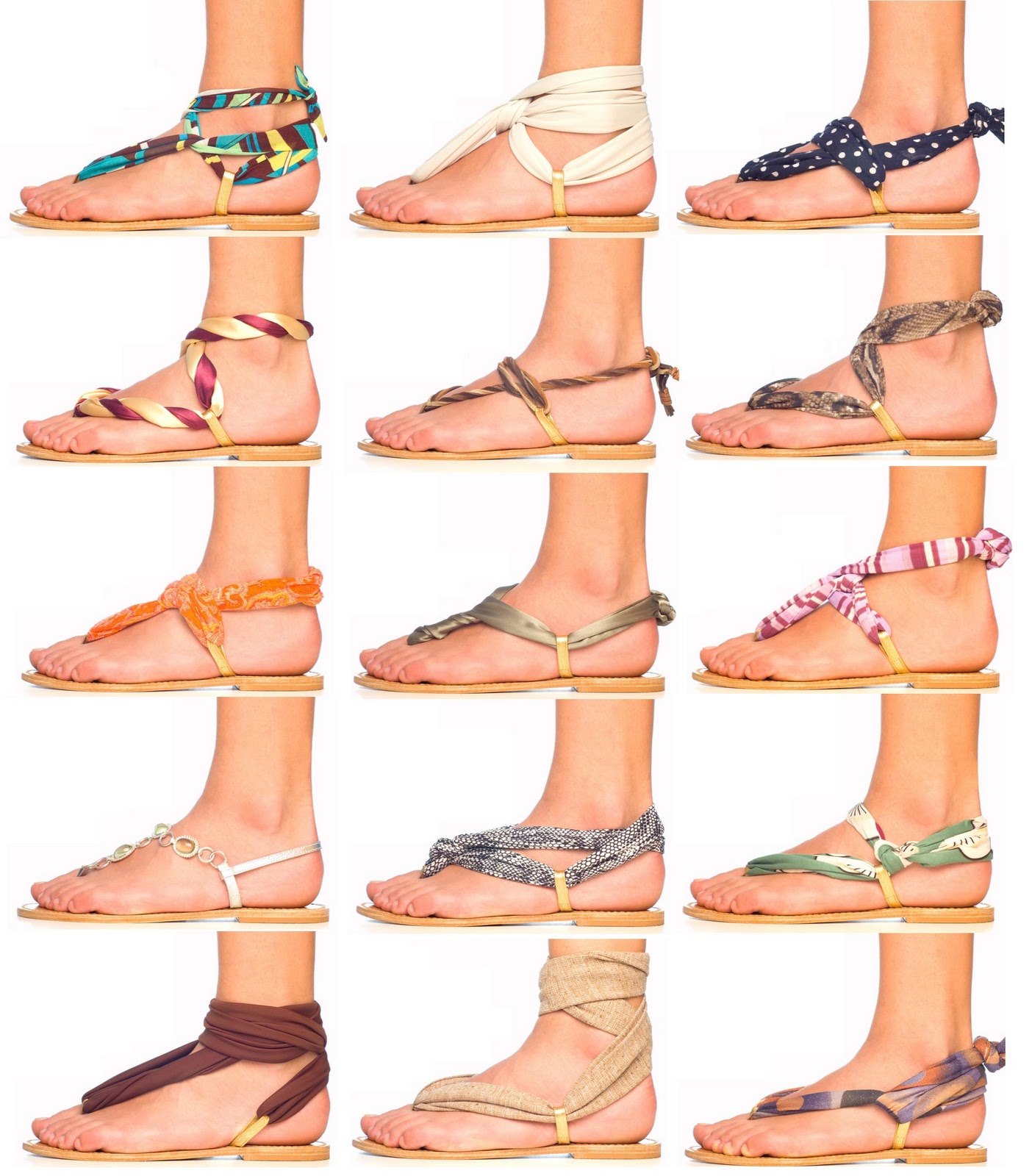 sandalias con tiras largas